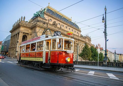 Prague: Hop-on Hop-off Historical Tram Ticket for Line 42